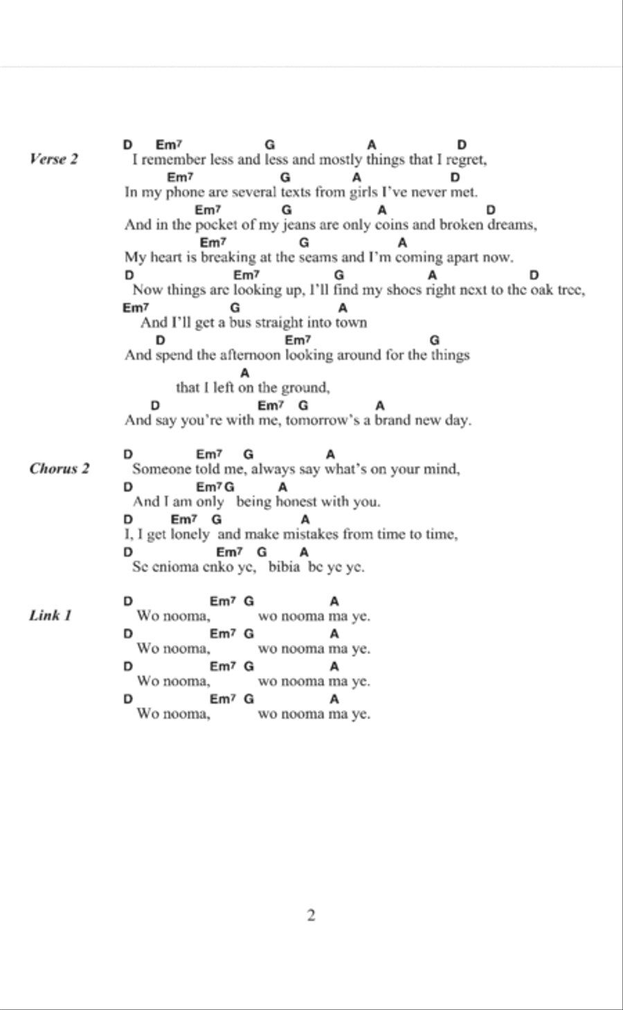 Bibia Be Ye Ye Bibia Be Ye Ye Acoustic Guitar scores gallery preview page 2