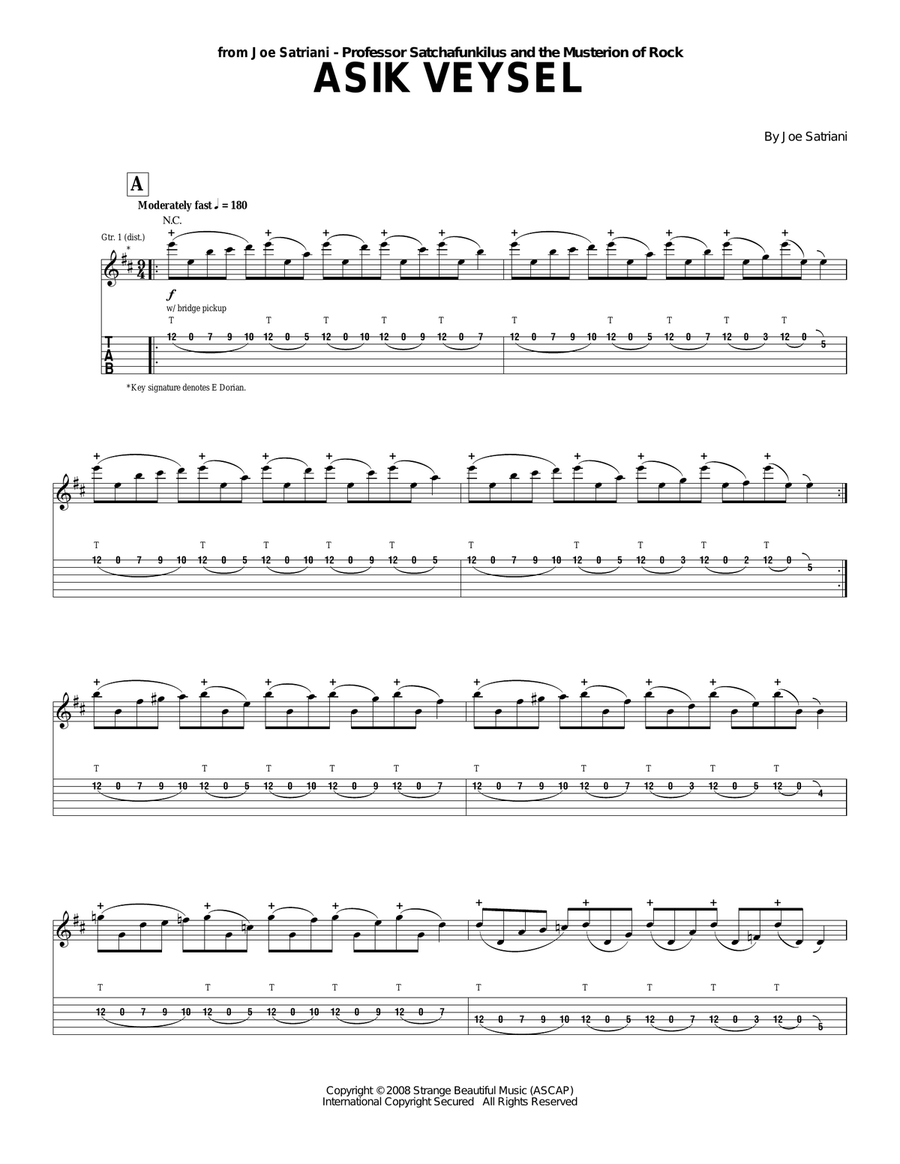 Asik Veysel Acoustic Guitar scores gallery preview page 1