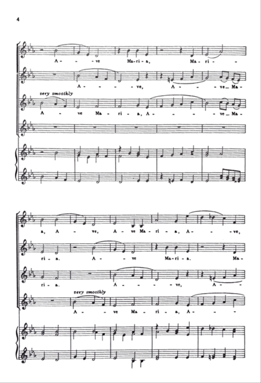 Ave Maria 4-Part scores gallery preview page 2