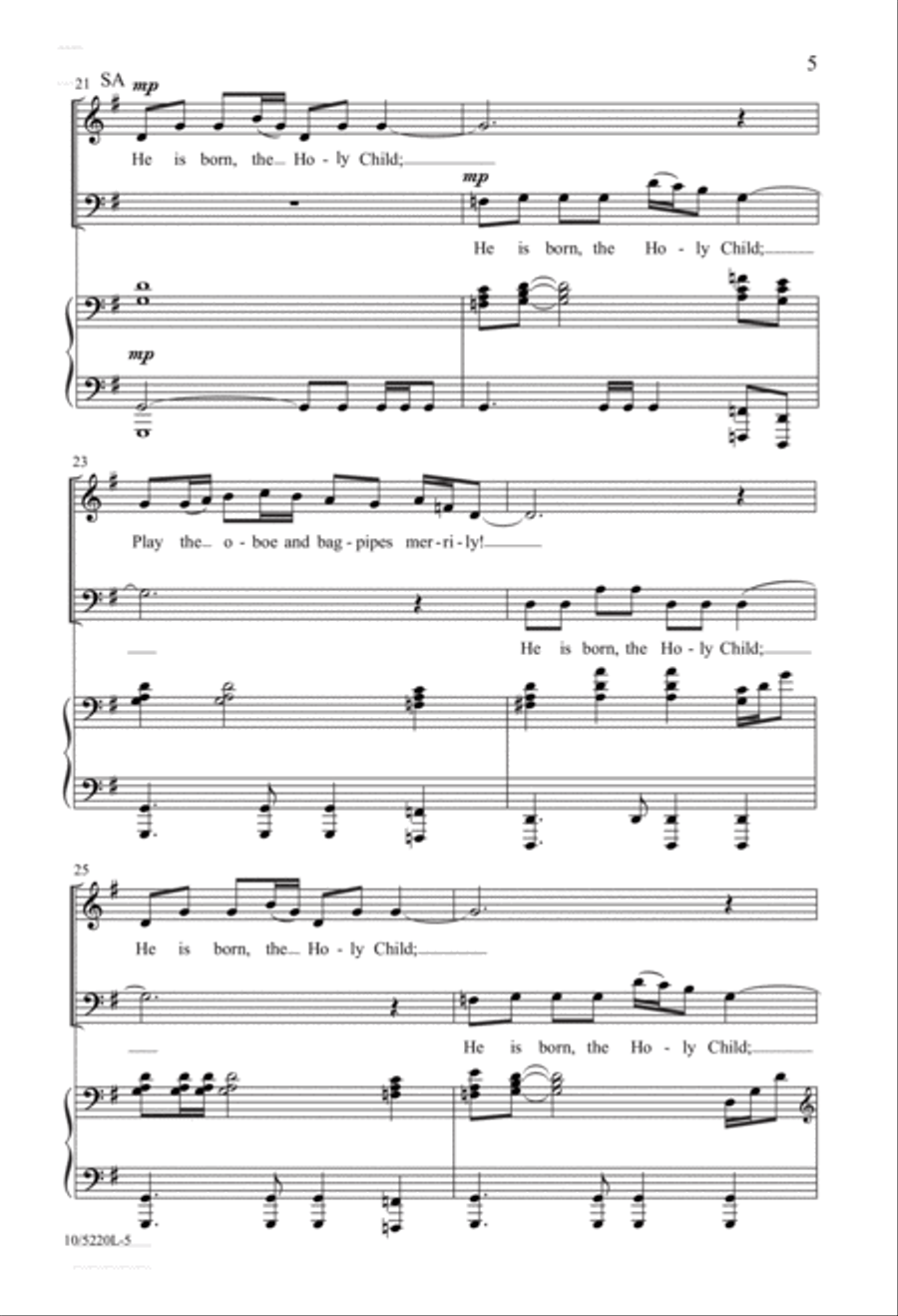 He Is Born He Is Born 3-Part scores gallery preview page 5