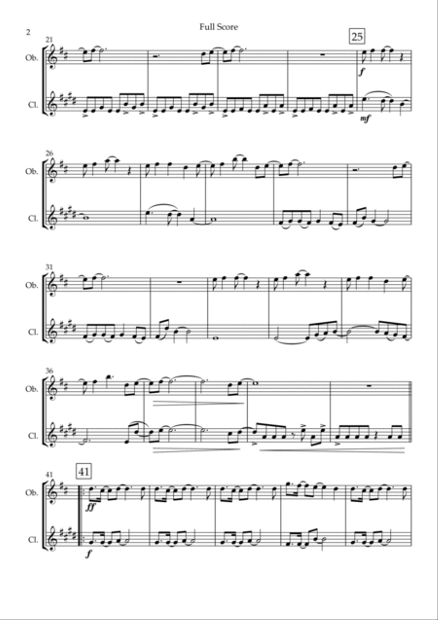 Without You Woodwind Duet scores gallery preview page 2