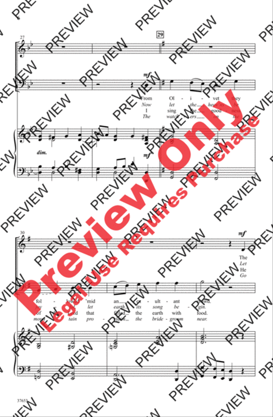 Hosanna, Loud Hosanna Hosanna, Loud Hosanna 4-Part scores gallery preview page 6