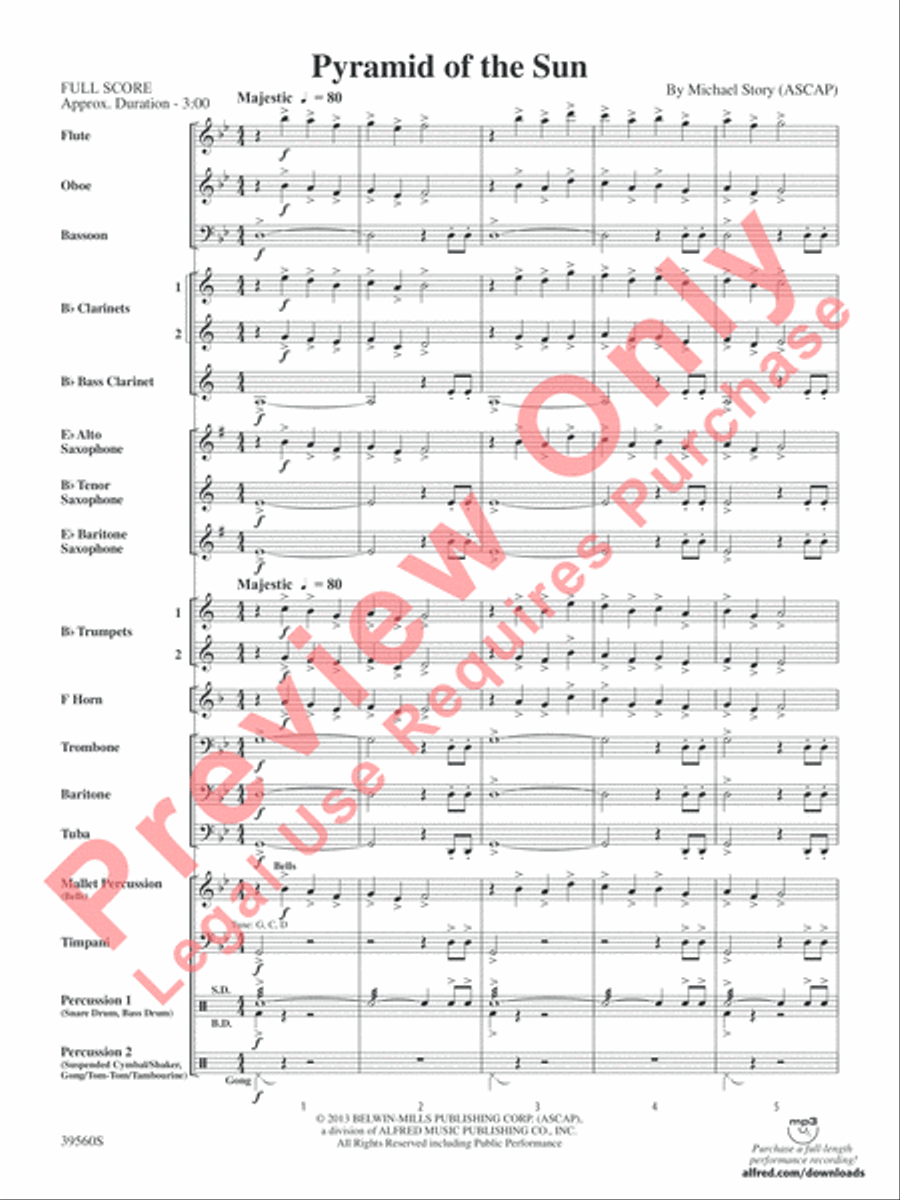 Pyramid of the Sun Pyramid of the Sun Concert Band scores gallery preview page 3