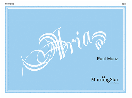 Aria by Paul Manz Organ - Sheet Music