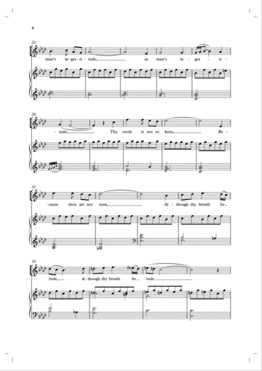 Blow, blow, thou winter wind Divisi scores gallery preview page 3