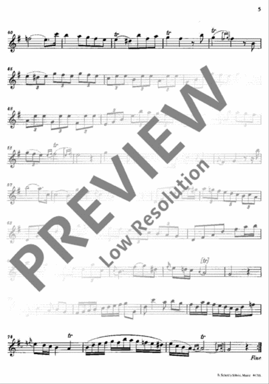 Sonata G major Sonata G major Flute scores gallery preview page 19