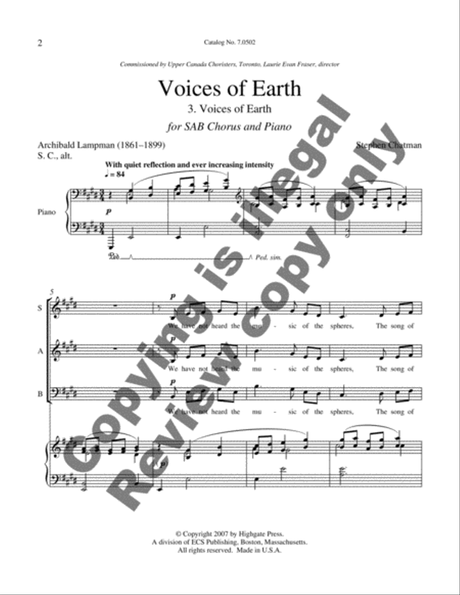 Voices of Earth: 3. Voices of Earth 3-Part scores gallery preview page 8