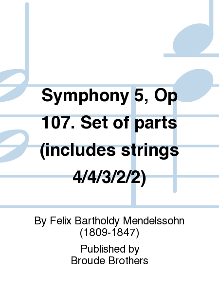 Symphony 5, Op 107. Set of parts (includes strings 4/4/3/2/2)