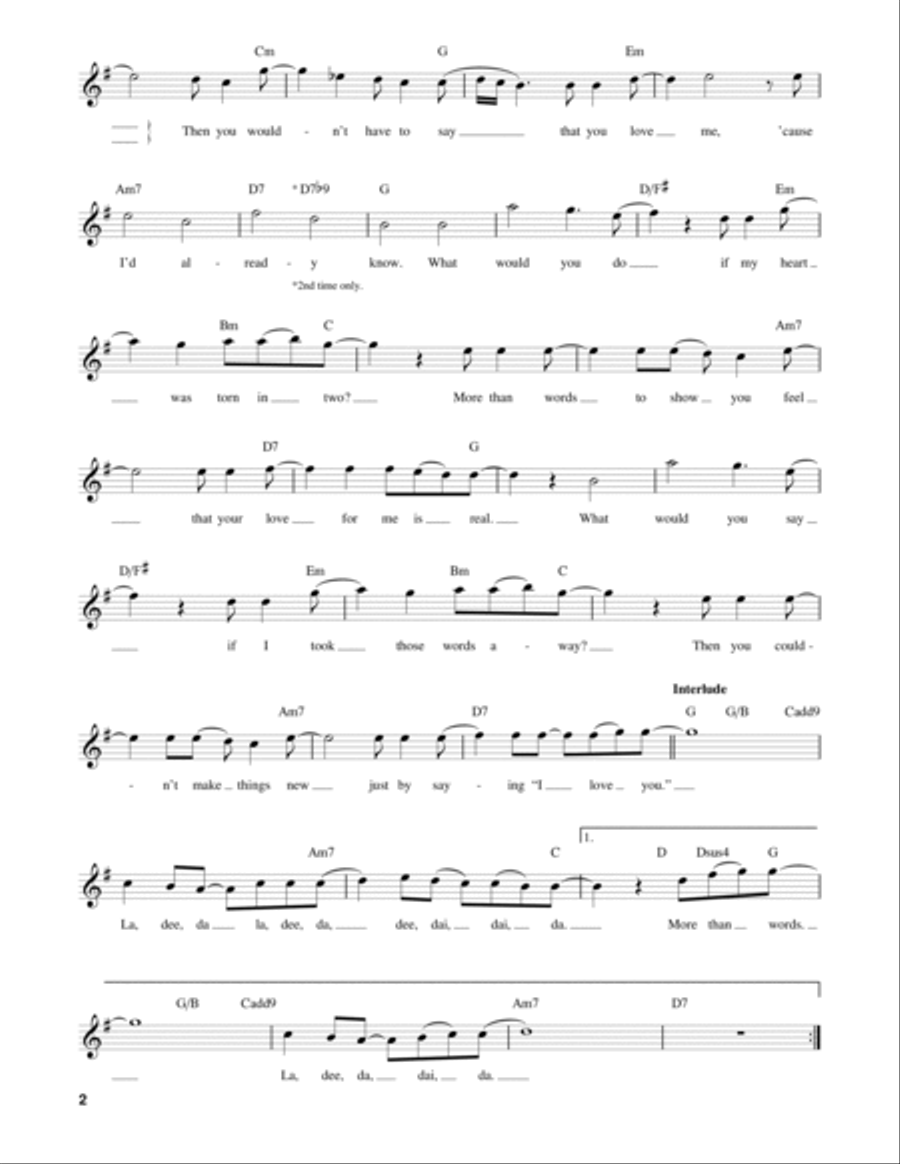 More Than Words Acoustic Guitar scores gallery preview page 2