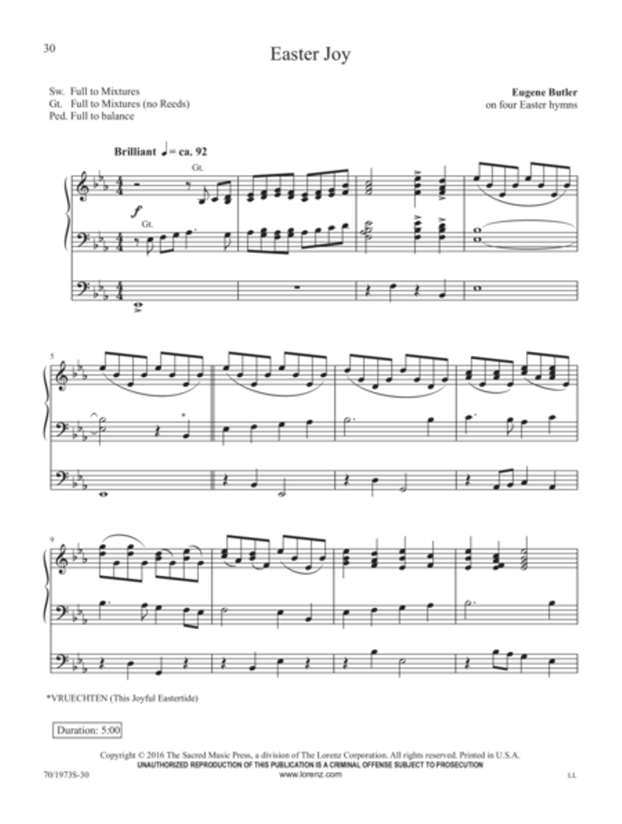 A Eugene Butler Organ Treasury Organ Solo scores gallery preview page 8