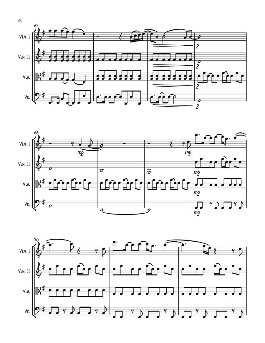 Love Me Like You Do String Quartet scores gallery preview page 6