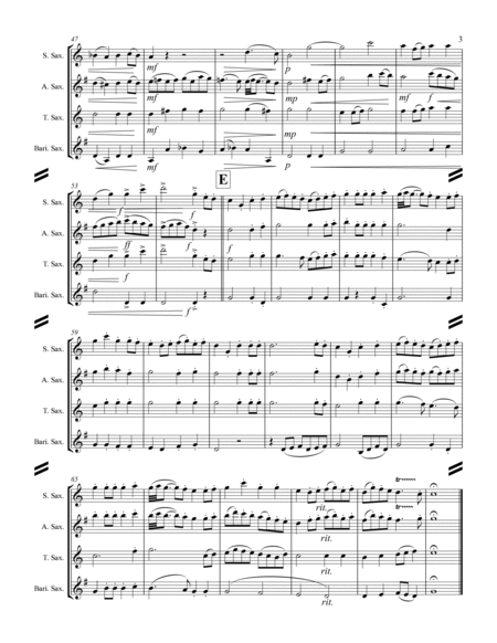 Rondeau from “Sinfonie de Fanfares” (for Saxophone Quartet SATB) image number null