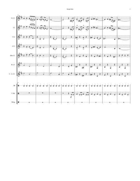 Sleigh Ride for Full Clarinet Choir image number null