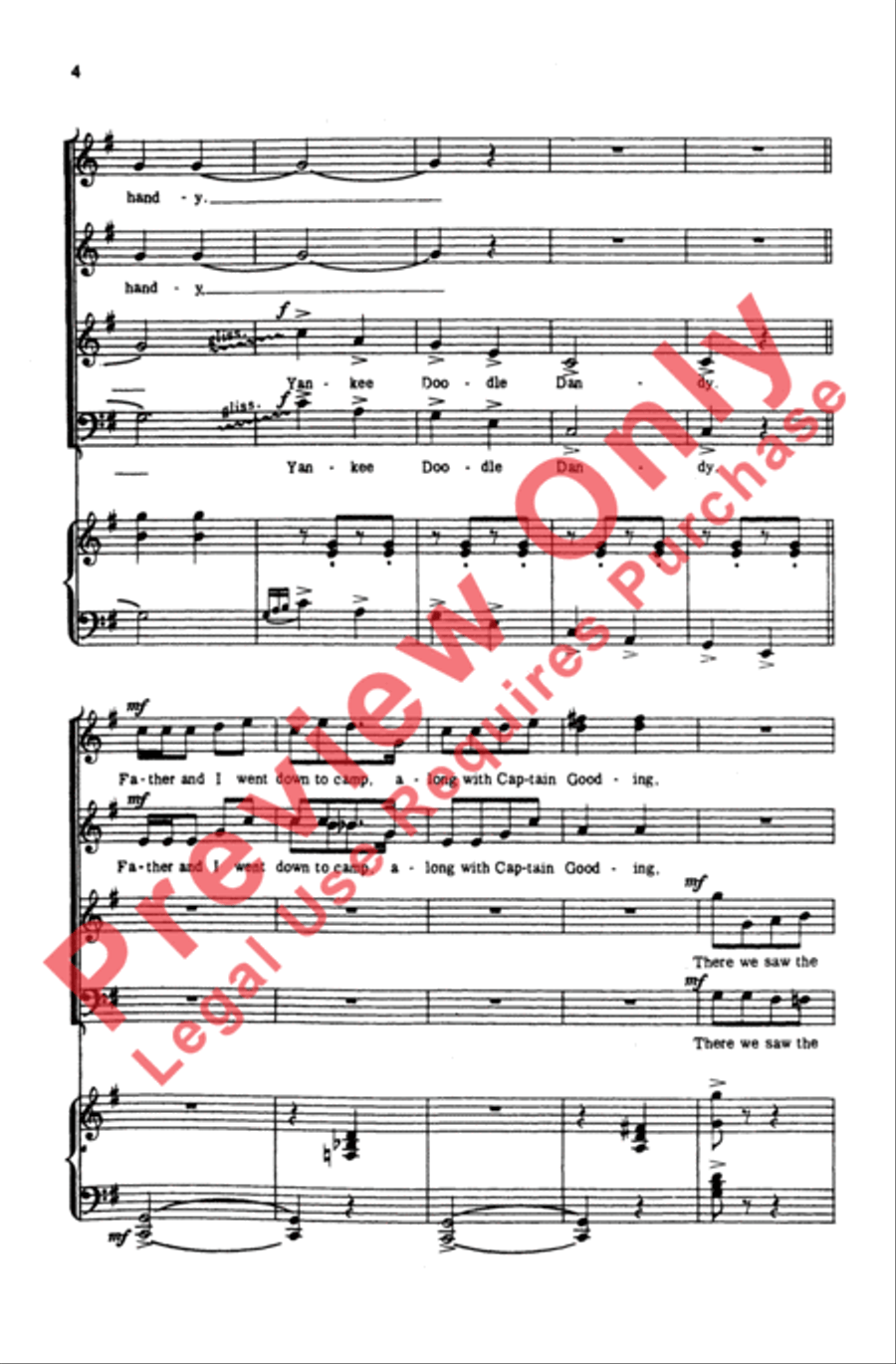 Yankee Doodle 4-Part scores gallery preview page 4