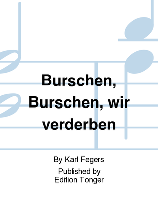 Book cover for Burschen, Burschen, wir verderben