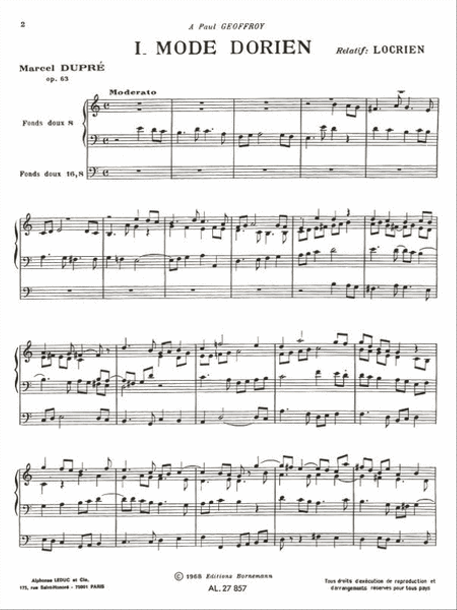 Dupre 4 Fugues Modales Op.63 Organ Book Organ scores gallery preview page 2
