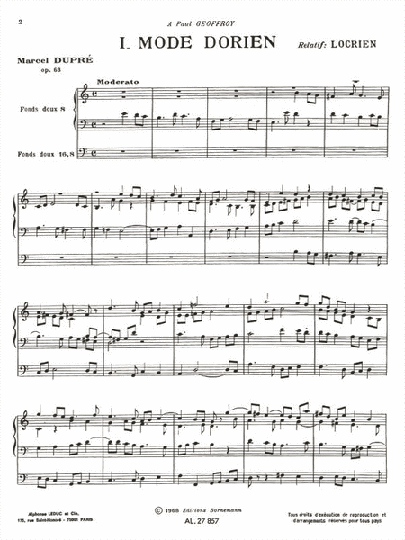 Dupre 4 Fugues Modales Op.63 Organ Book
