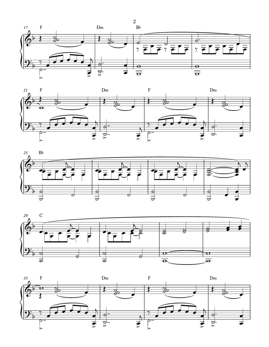Twin Peaks Theme Piano Solo scores gallery preview page 2