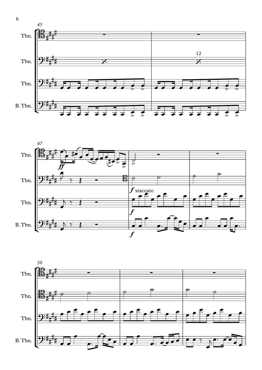 Moonlight Brass Quartet scores gallery preview page 6
