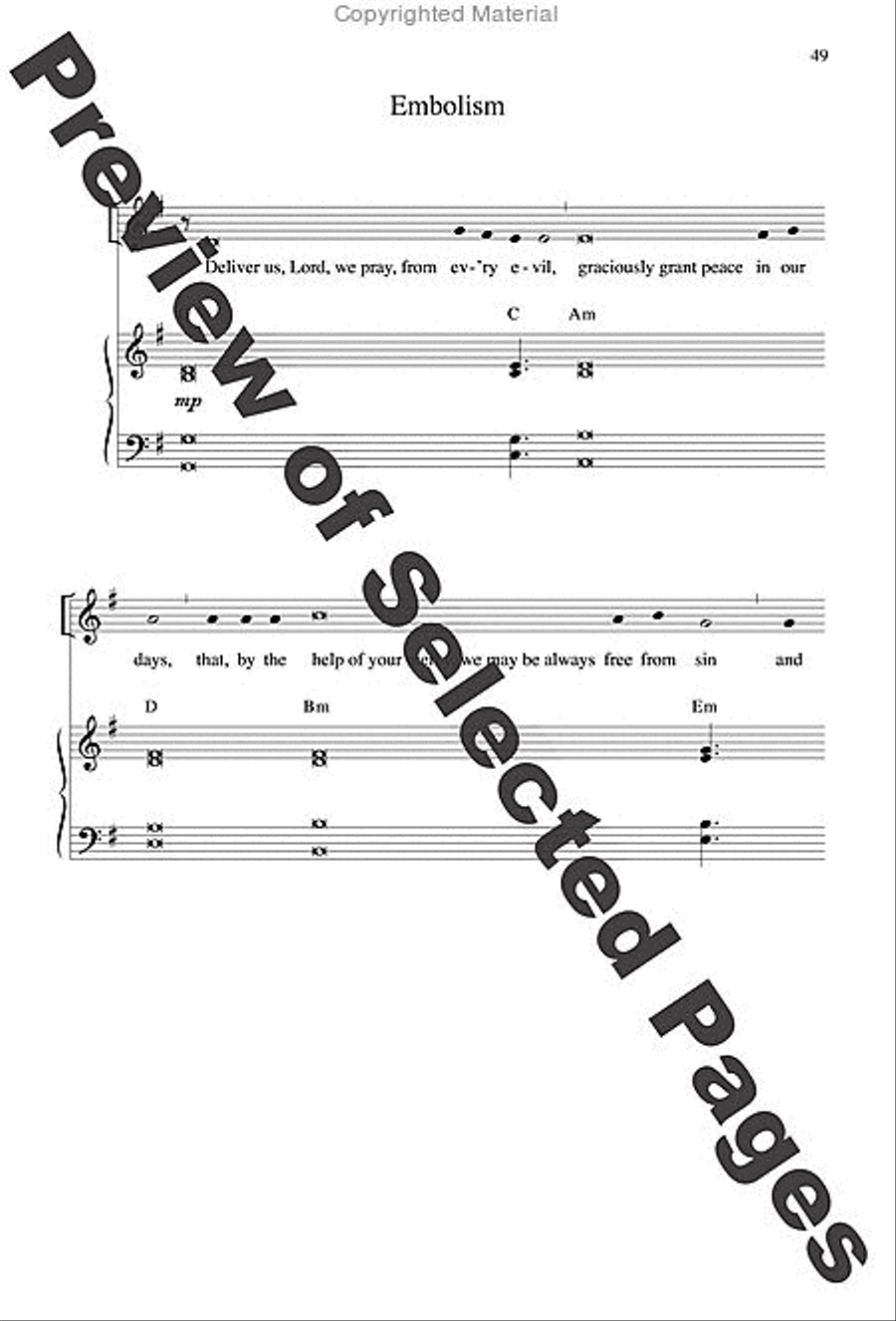 Jubilation Mass - Choral / Accompaniment edition 4-Part scores gallery preview page 32