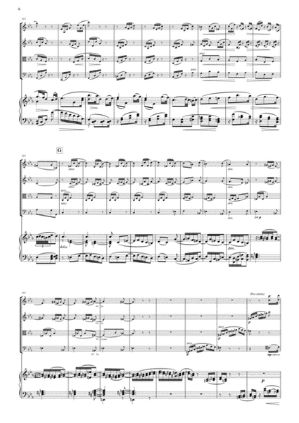 Symphony n°3 op.90, 3rd mvt for String Quartet & Piano image number null