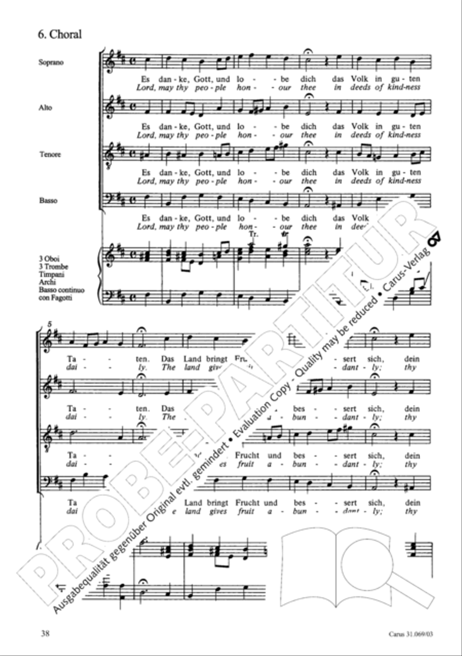 Praise the Lord, O my spirit (Lobe den Herrn, o meine Seele) 4-Part scores gallery preview page 38