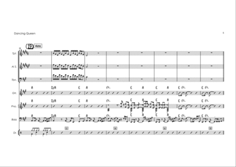 Dancing Queen Jazz Ensemble scores gallery preview page 5