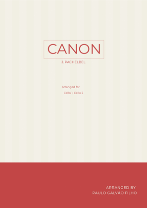 Book cover for CANON IN D - CELLO DUO