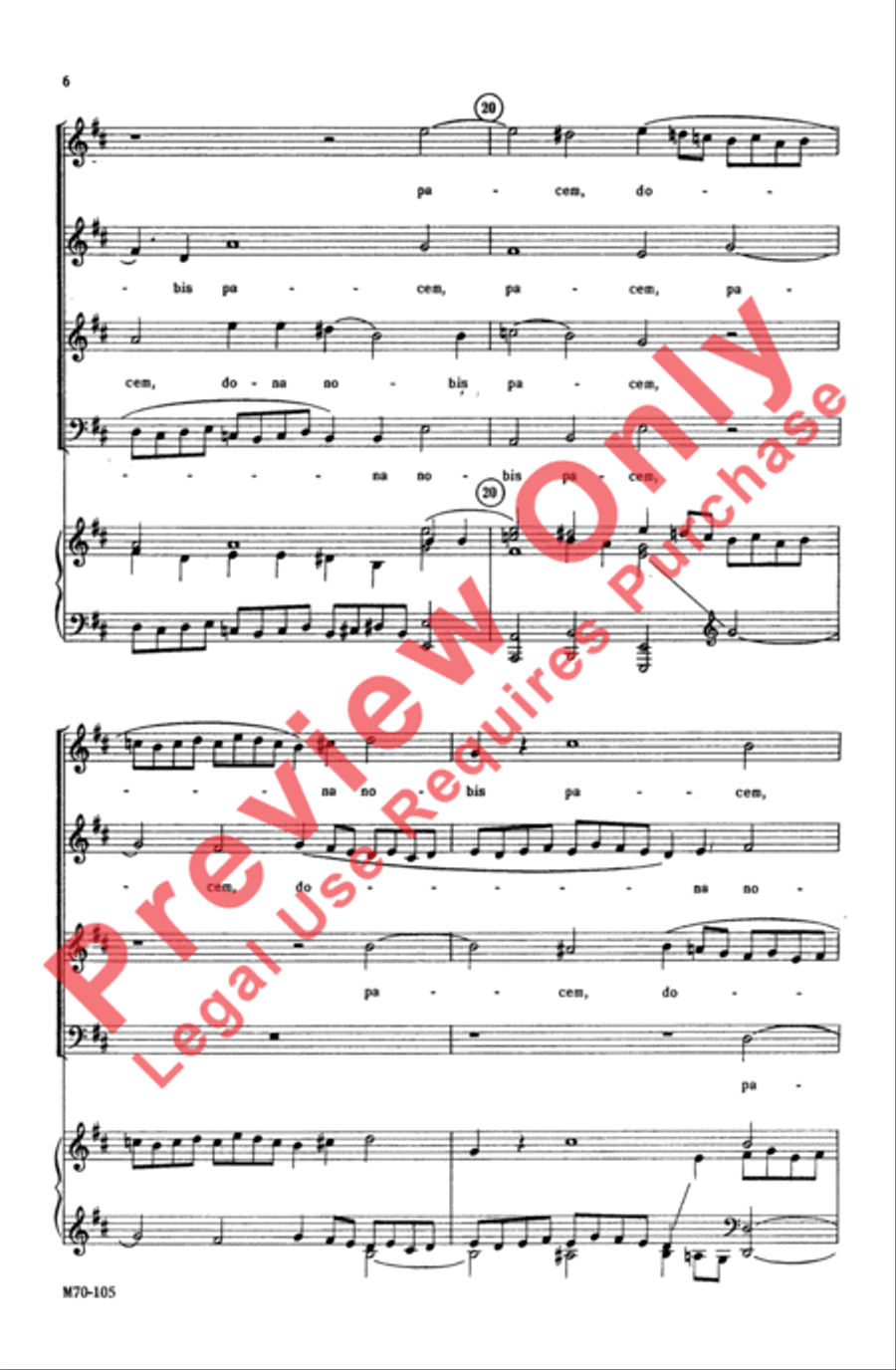 Dona Nobis Pacem 4-Part scores gallery preview page 5