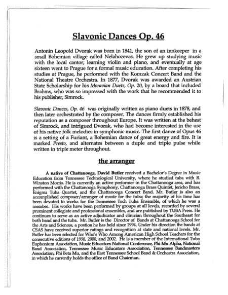 Slavonic Dances Op. 46 No. 1