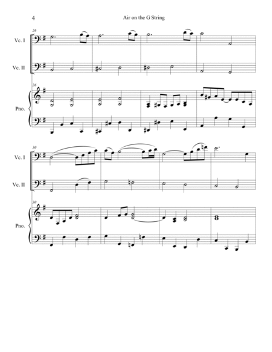 10 Wedding Duets for 2 Cellos and Piano String Duet scores gallery preview page 6