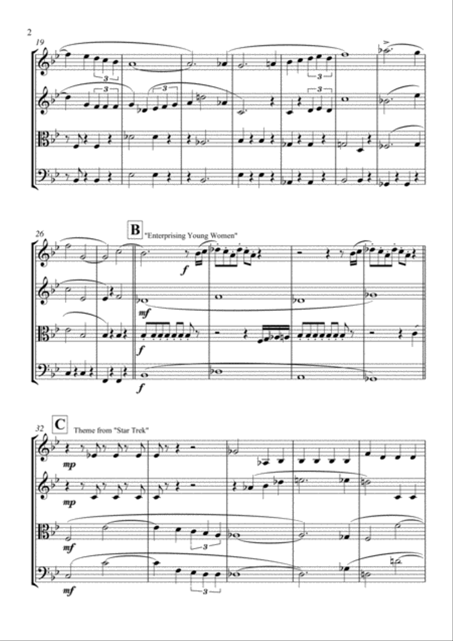 To Boldly Go from STAR TREK String Quartet scores gallery preview page 2