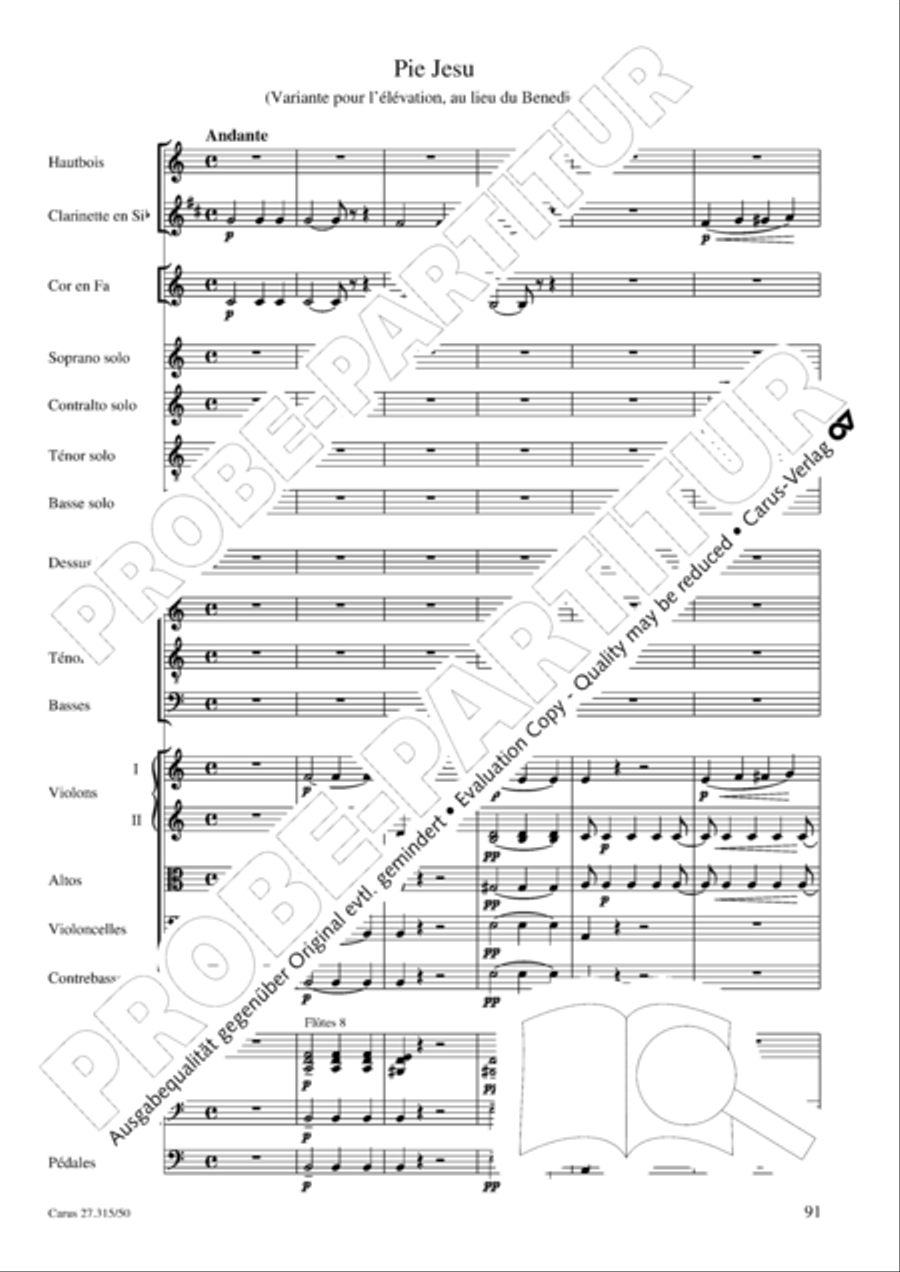 Requiem in C major 4-Part scores gallery preview page 94