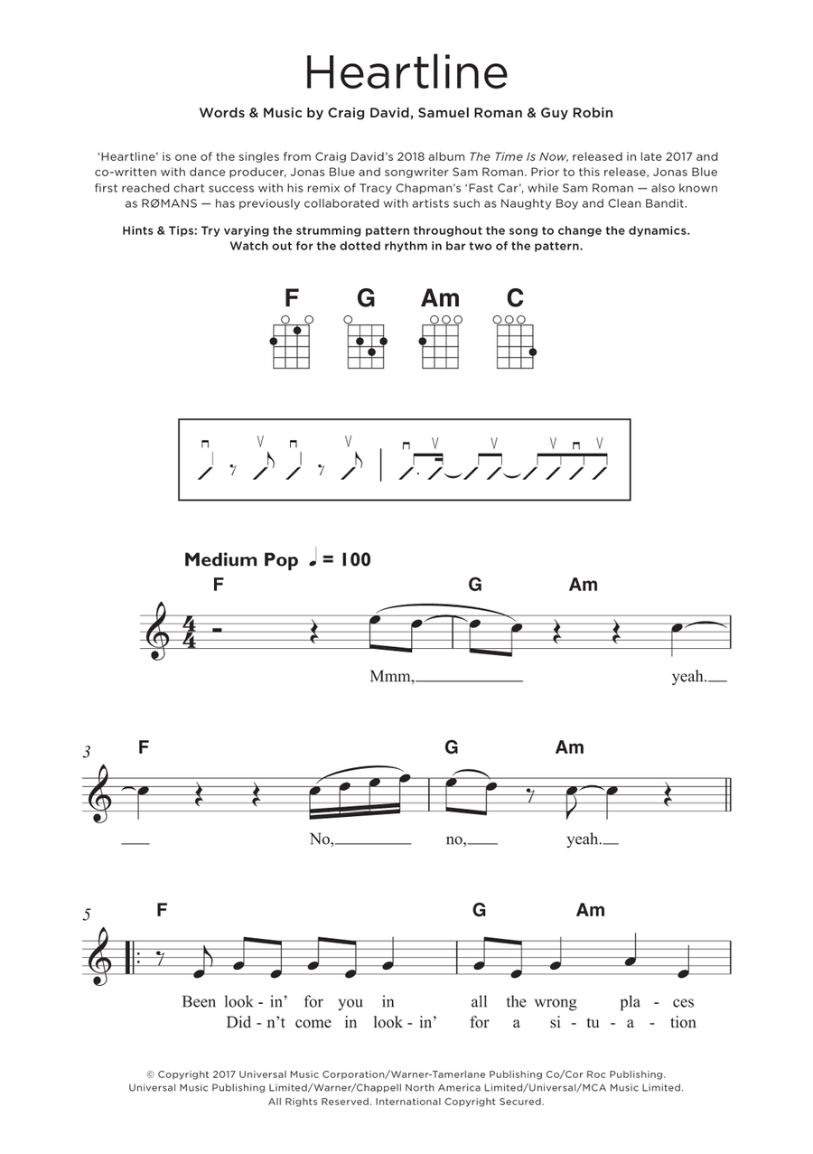 Heartline Ukulele scores gallery preview page 1