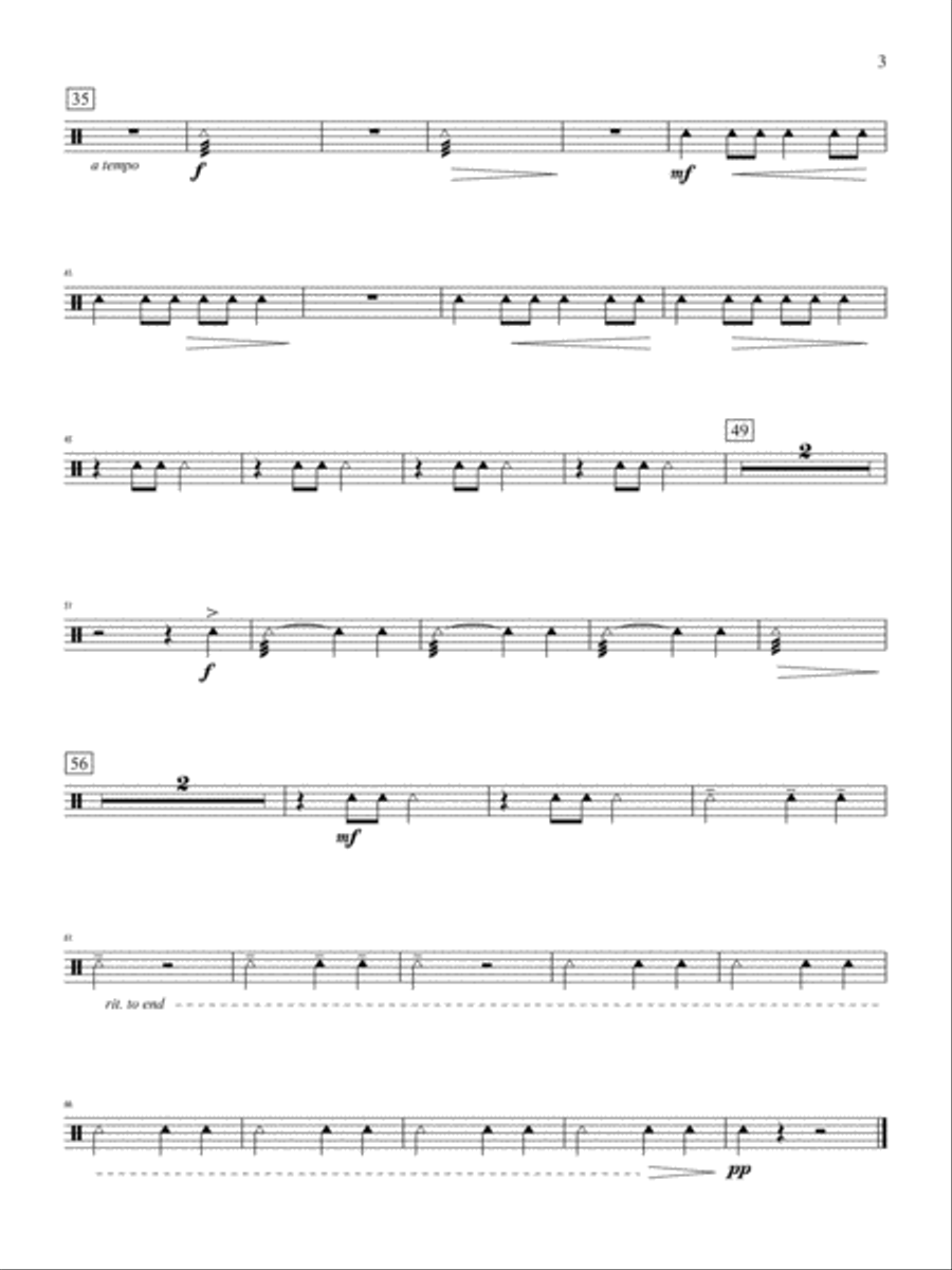 The Anthony J. Cirone Intermediate Percussion Ensemble Collection: 2nd Percussion Percussion Ensemble scores gallery preview page 3