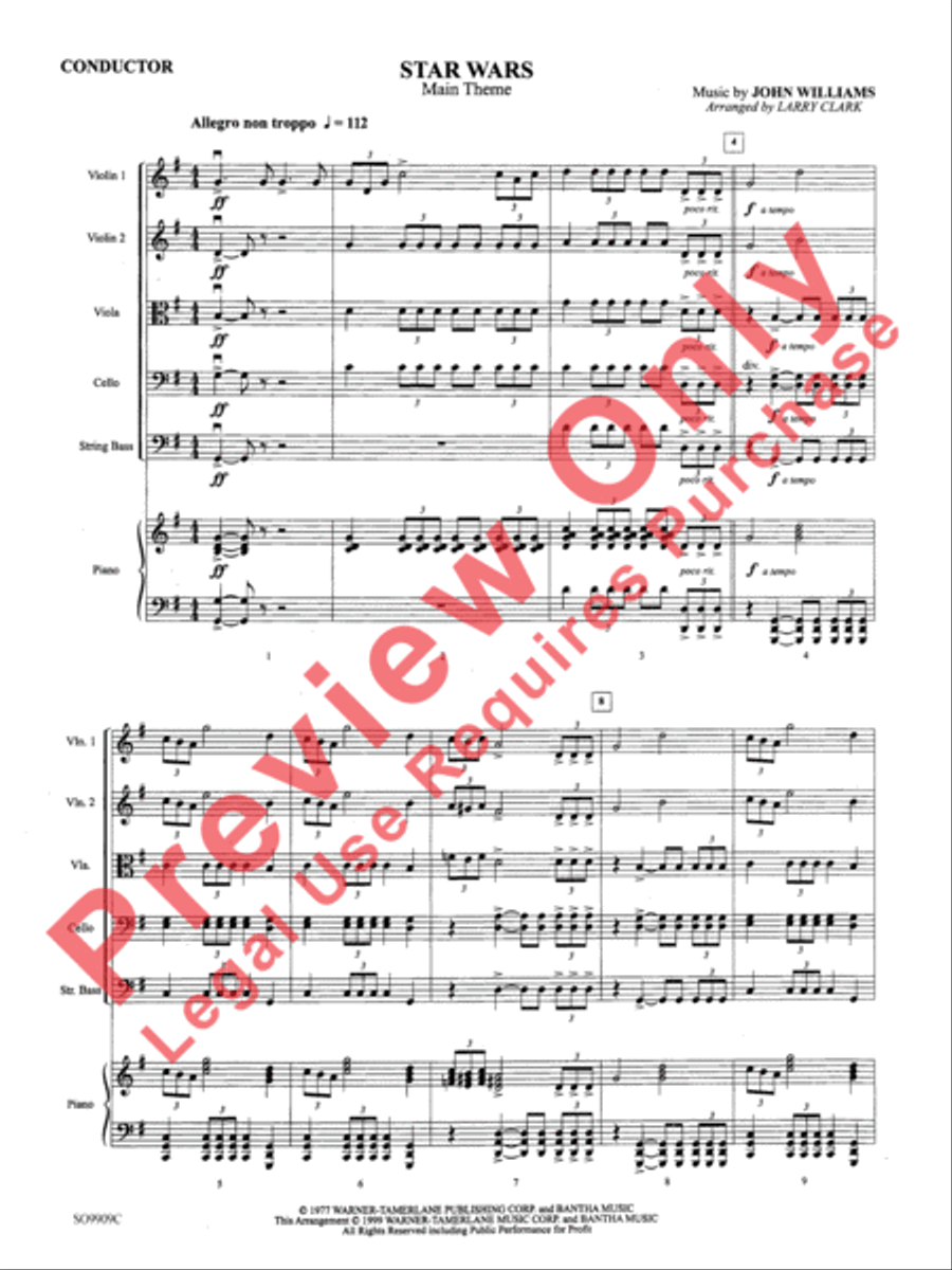 Star Wars (Main Theme) String Orchestra scores gallery preview page 4