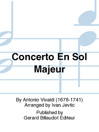 Book cover for Concerto En Sol Majeur