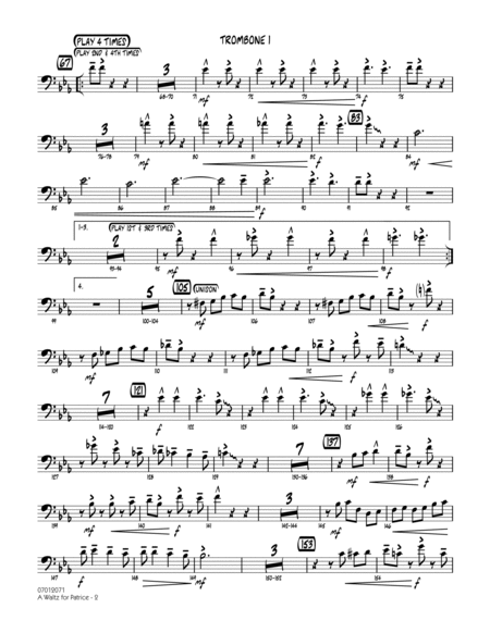 A Waltz for Patrice - Trombone 1