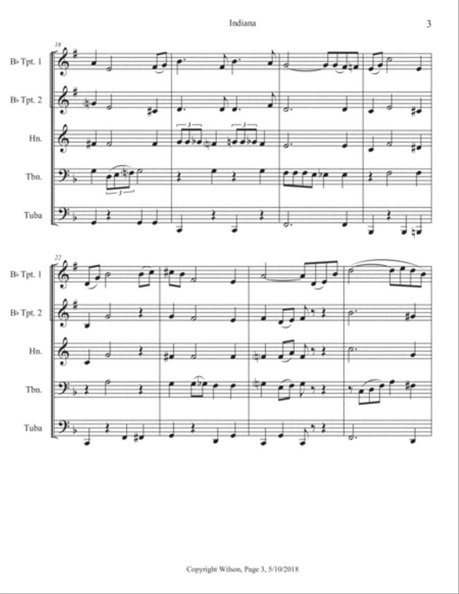 Indiana Brass Quintet scores gallery preview page 4