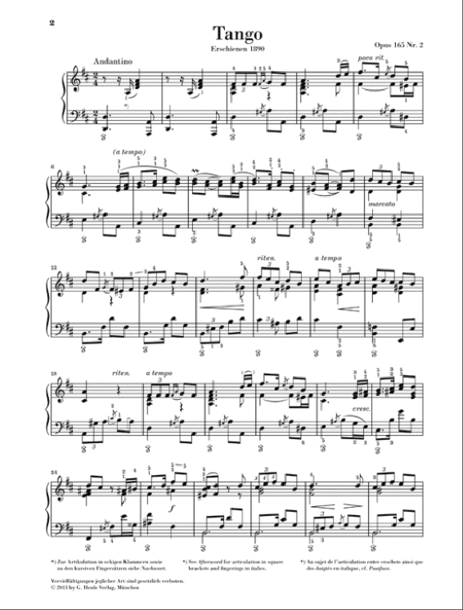 Isaac Albéniz – Tango Piano Solo scores gallery preview page 2
