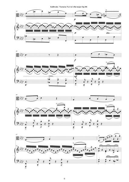 Kalliwoda - Six Nocturnes Op.186 for Viola and Piano - Scores and Part image number null