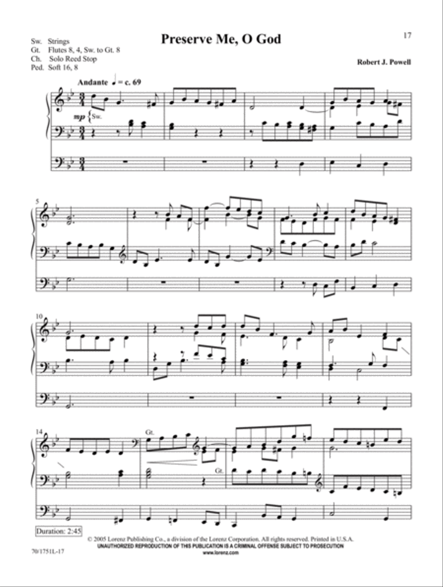 From Penitence to Glory Organ Solo scores gallery preview page 7