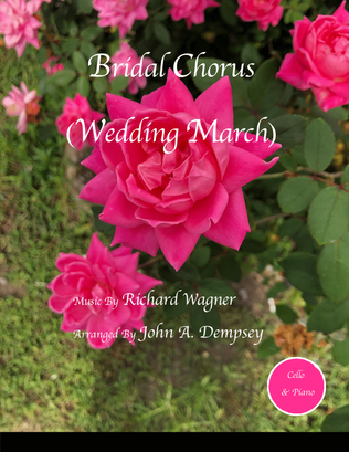 Book cover for Bridal Chorus (Wedding March): Cello and Piano