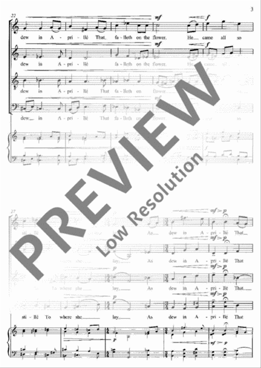 I sing of a maiden 4-Part scores gallery preview page 8