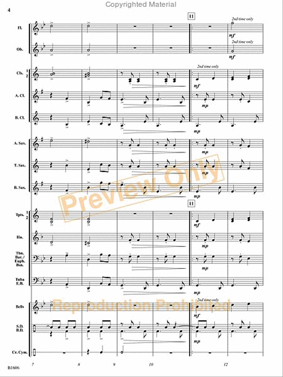 March of the Hyperion Guards Concert Band scores gallery preview page 21
