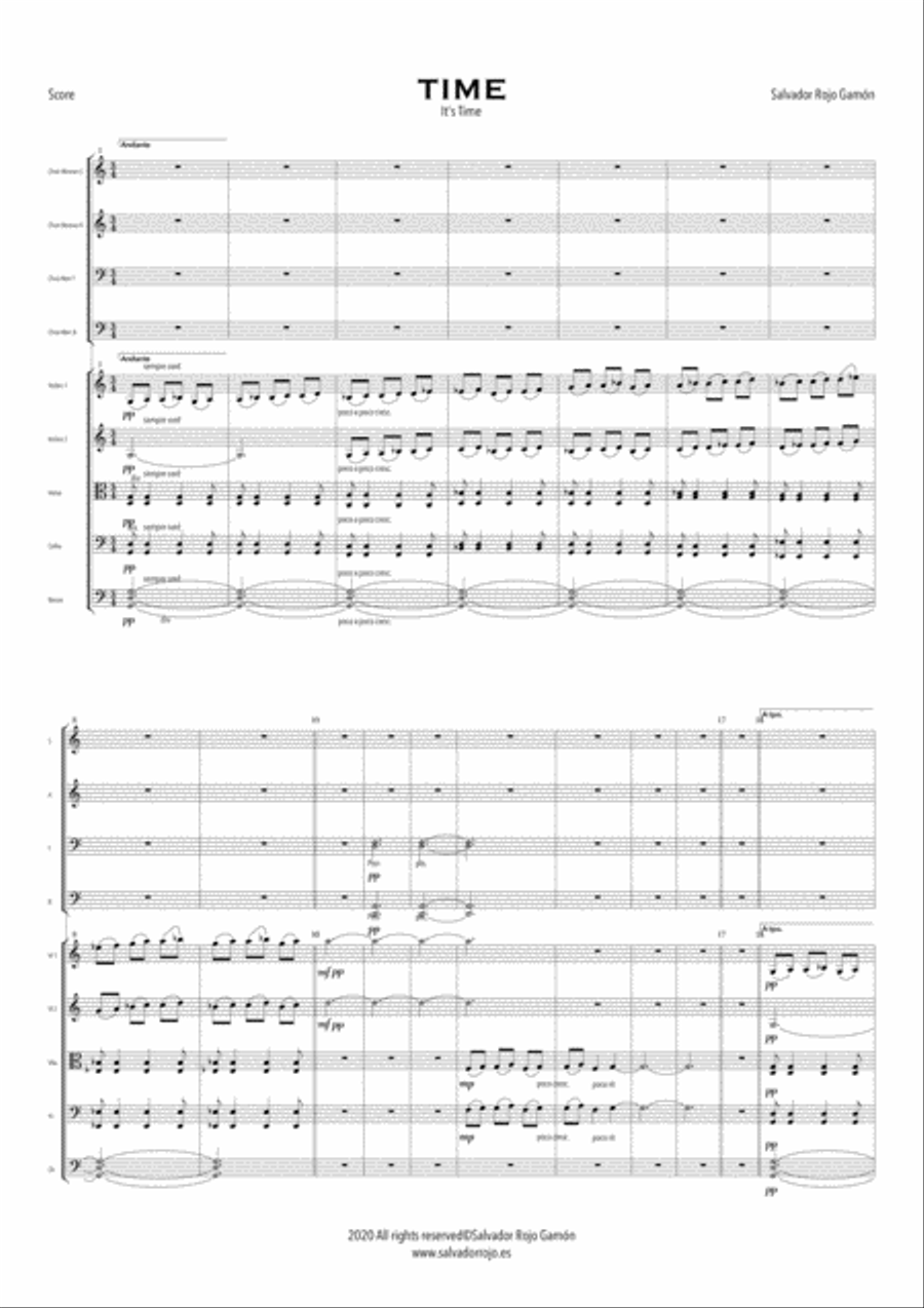 Time For Choir SATB & Strings 4-Part scores gallery preview page 3