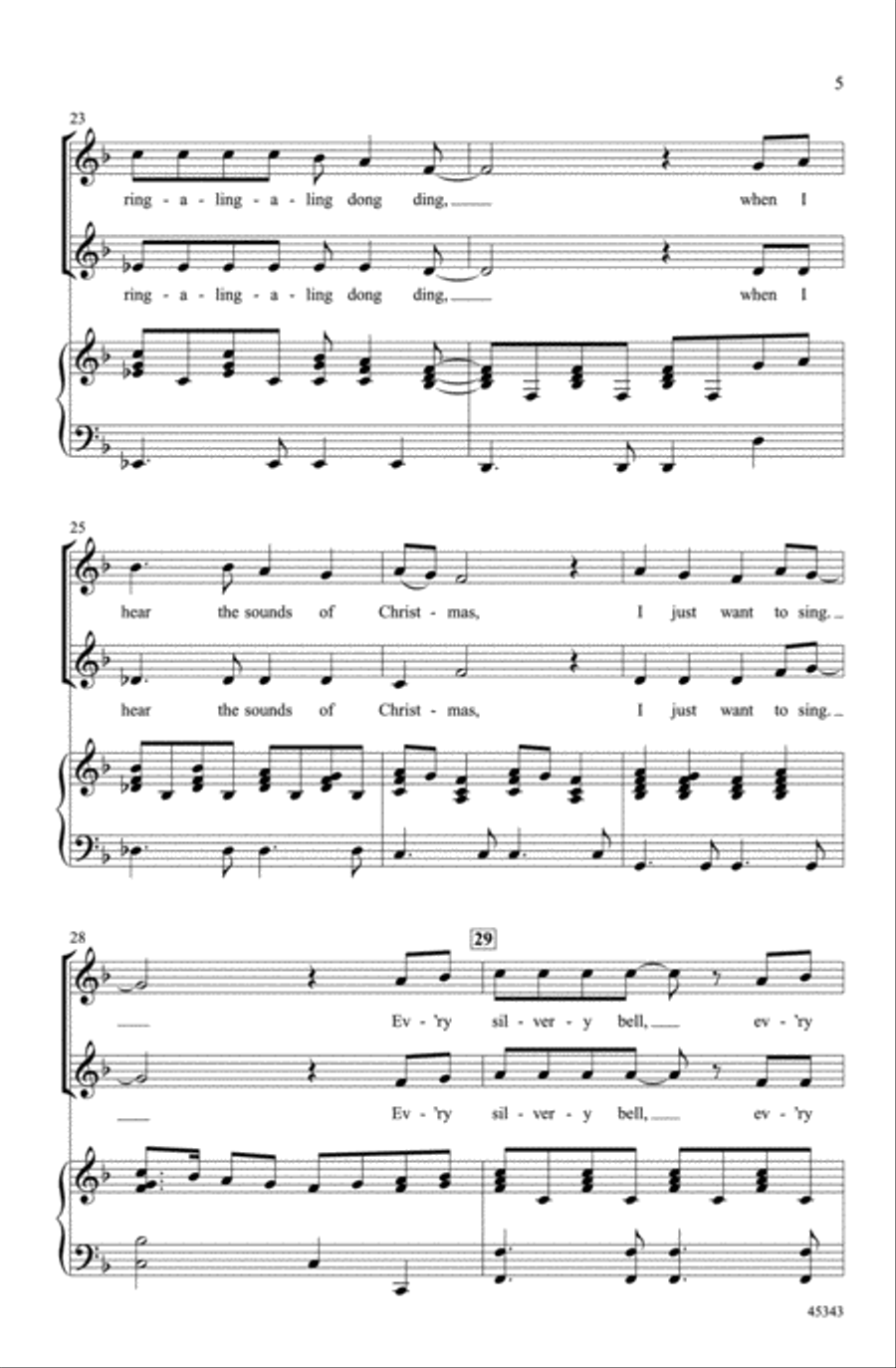 When I Hear the Sounds of Christmas Choir scores gallery preview page 4