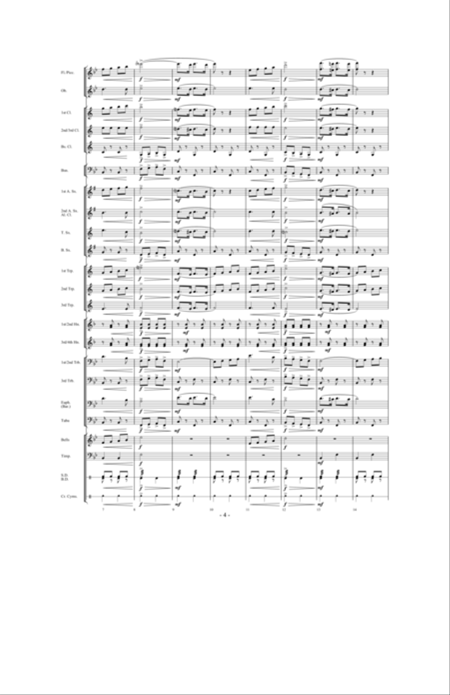Prestissimo Concert Band scores gallery preview page 3