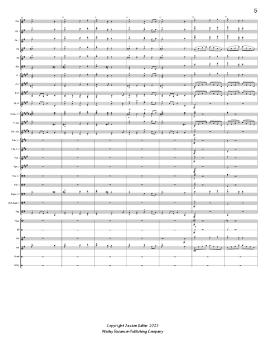 New World Symphony - Mvt 4 - Wind Ensemble - Score and Parts - Score Only Concert Band scores gallery preview page 5