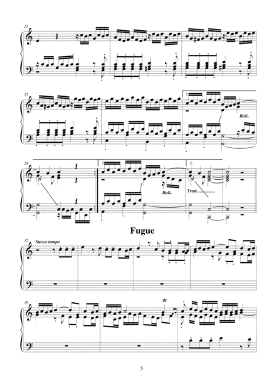 Piano transcriptions of the Eight Preludes and Fugues of J.S.Bach 4-Part scores gallery preview page 5